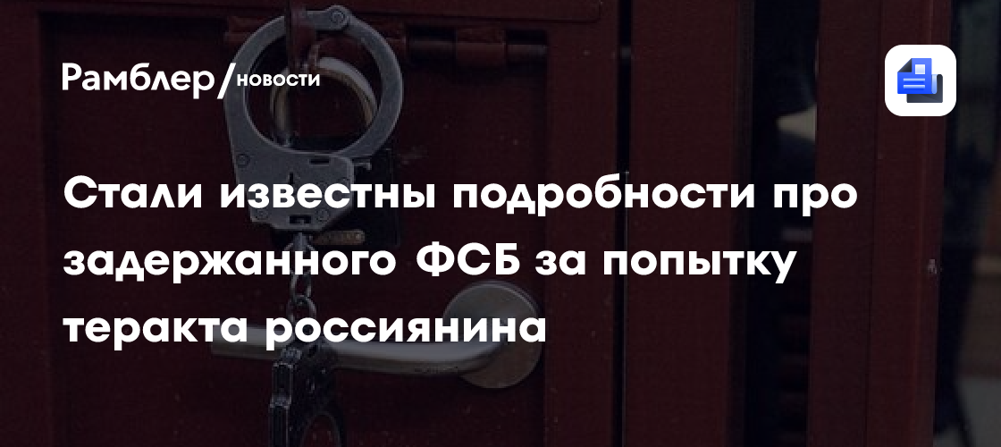 ФСБ задержала террориста, планировавшего взрыв на подстанции в Нижнем Тагиле