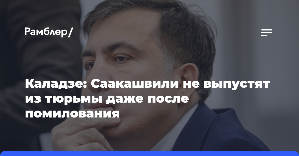 Кахадзе: Саакашвили не сможет покинуть тюрьму