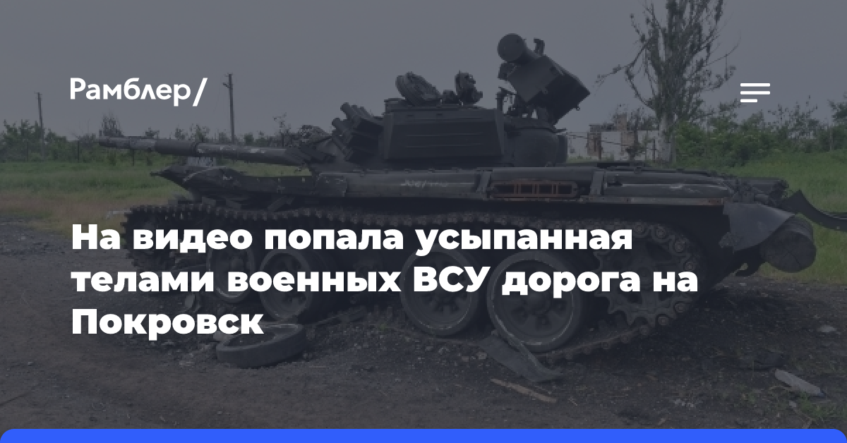 На видео попала усыпанная телами военных ВСУ дорога на Покровск