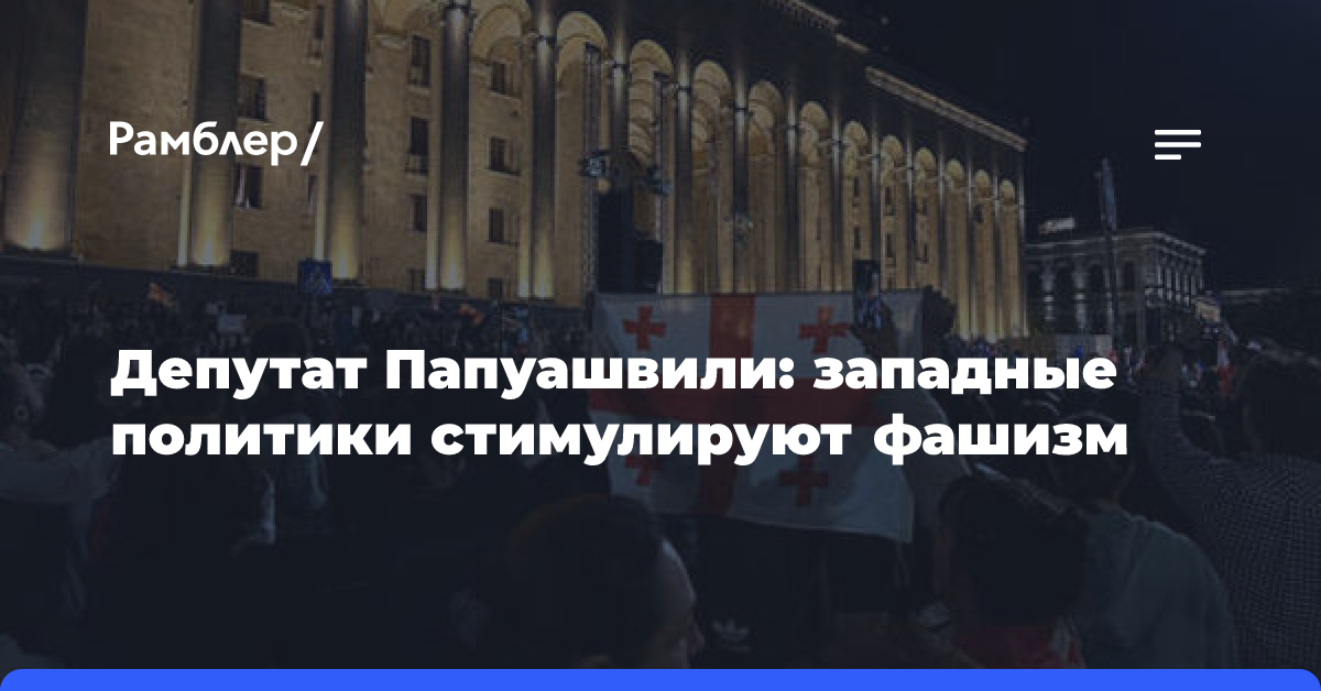 Власти Грузии обвинили западных политиков в «стимулировании фашизма»