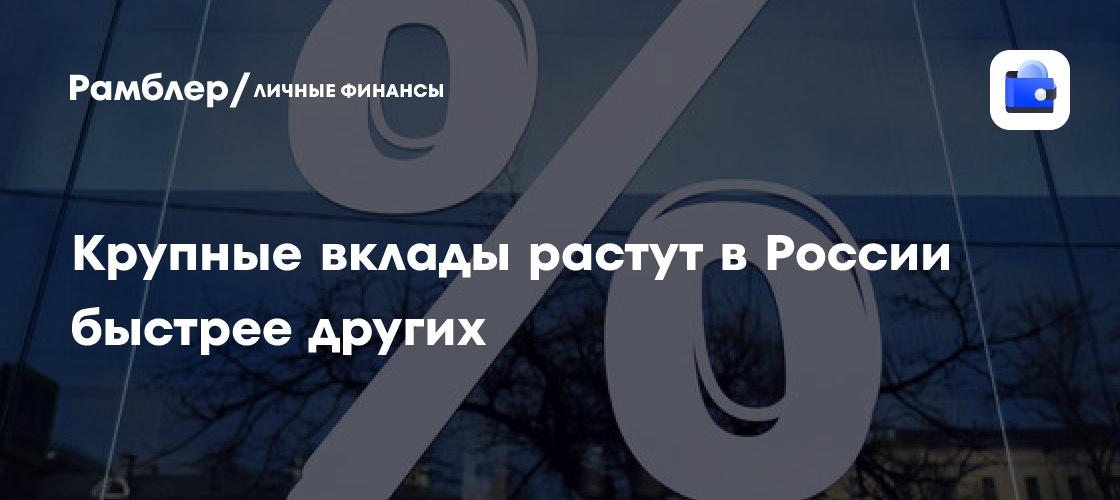 Рост крупных вкладов в России: темпы увеличения опережают другие секторы