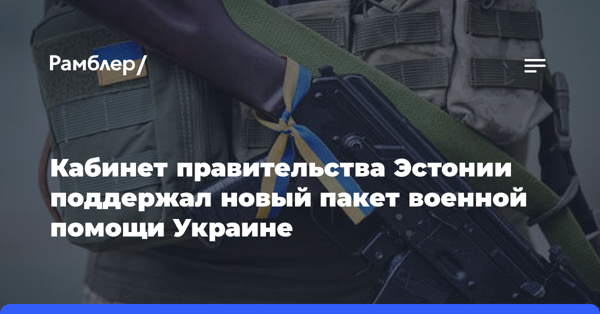 Кабинет правительства Эстонии поддержал новый пакет военной помощи Украине