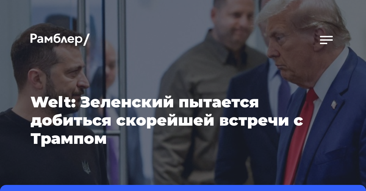 Welt: Киев планирует встречу Зеленского с Трампом для привлечения его на свою сторону