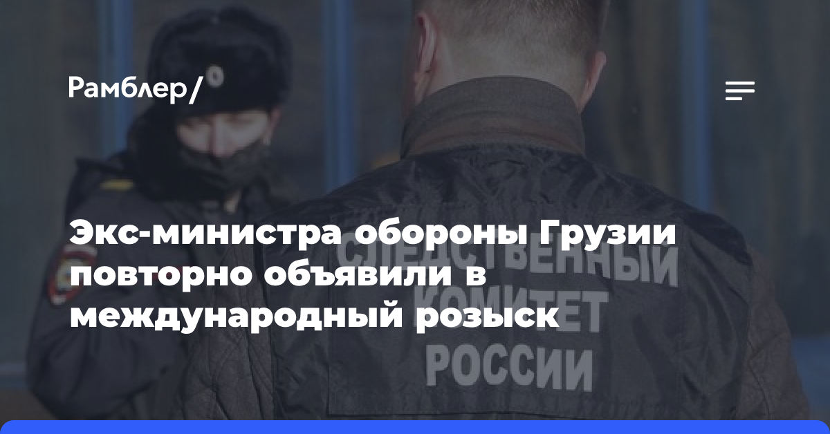 Экс-министра обороны Грузии повторно объявили в международный розыск