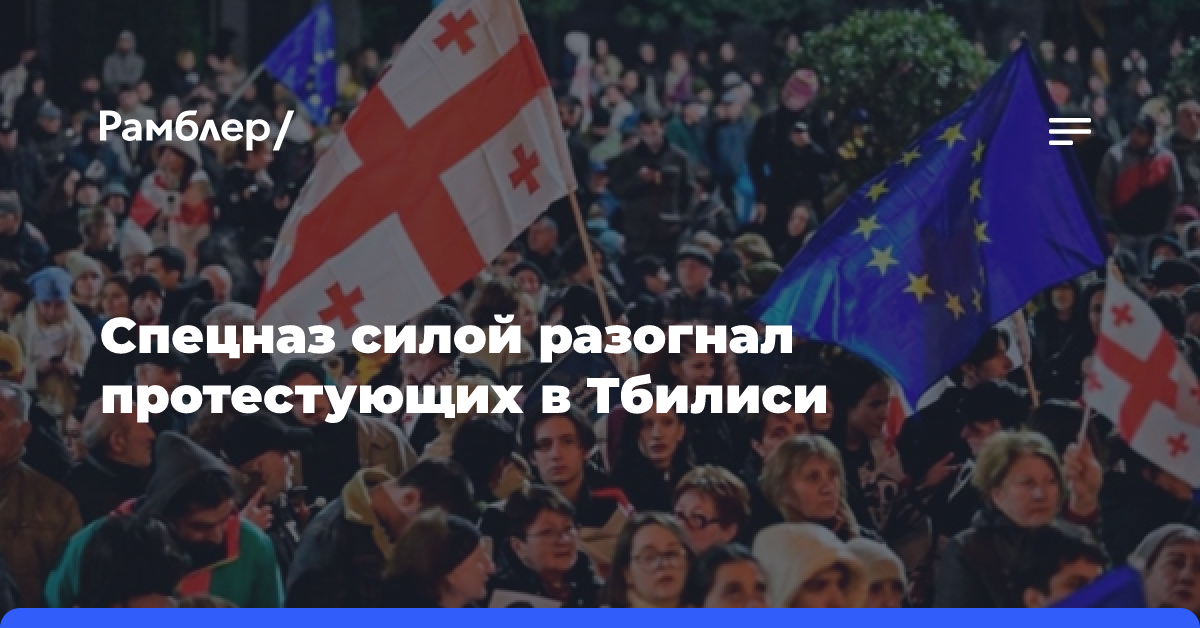 Спецназ силой разогнал протестующих в Тбилиси