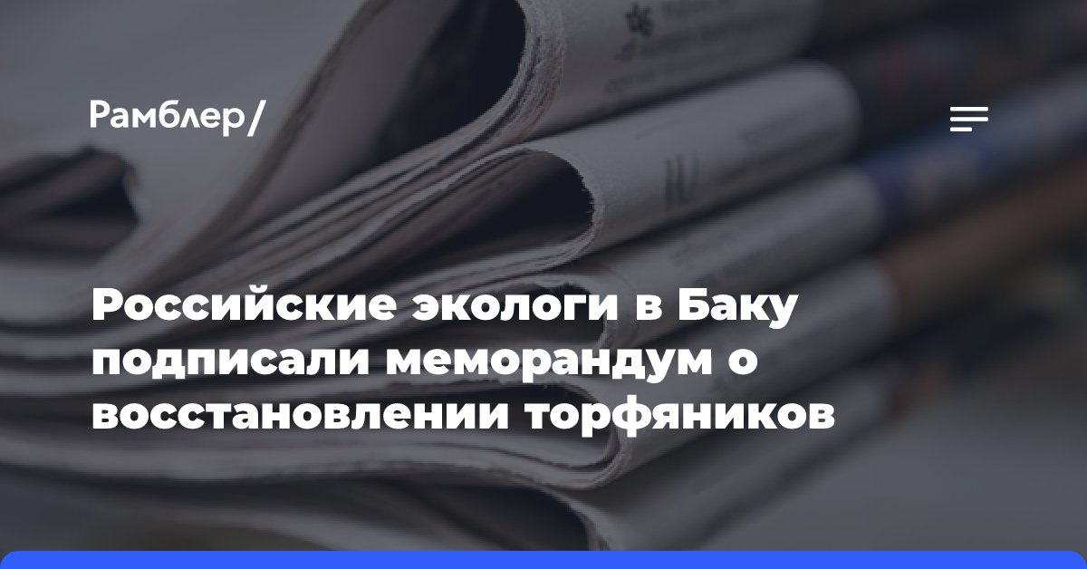 Программа обводнения осушенных торфяников России получила поддержку ООН