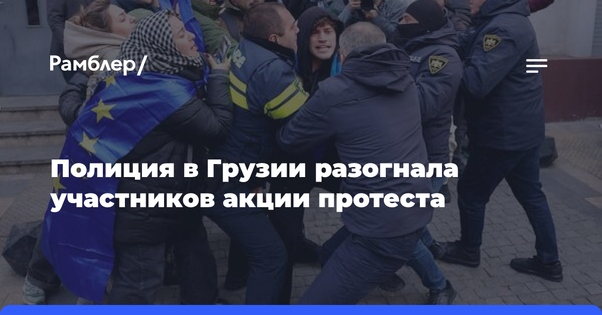 Полиция в Грузии разогнала участников акции протеста