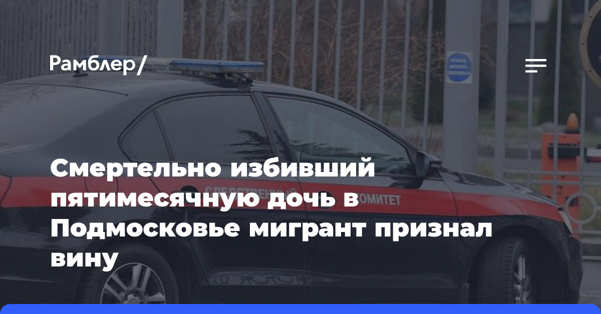 Смертельно избивший пятимесячную дочь в Подмосковье мигрант признал вину