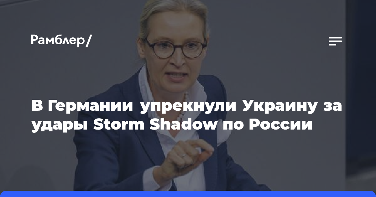 В Германии упрекнули Украину за удары Storm Shadow по России