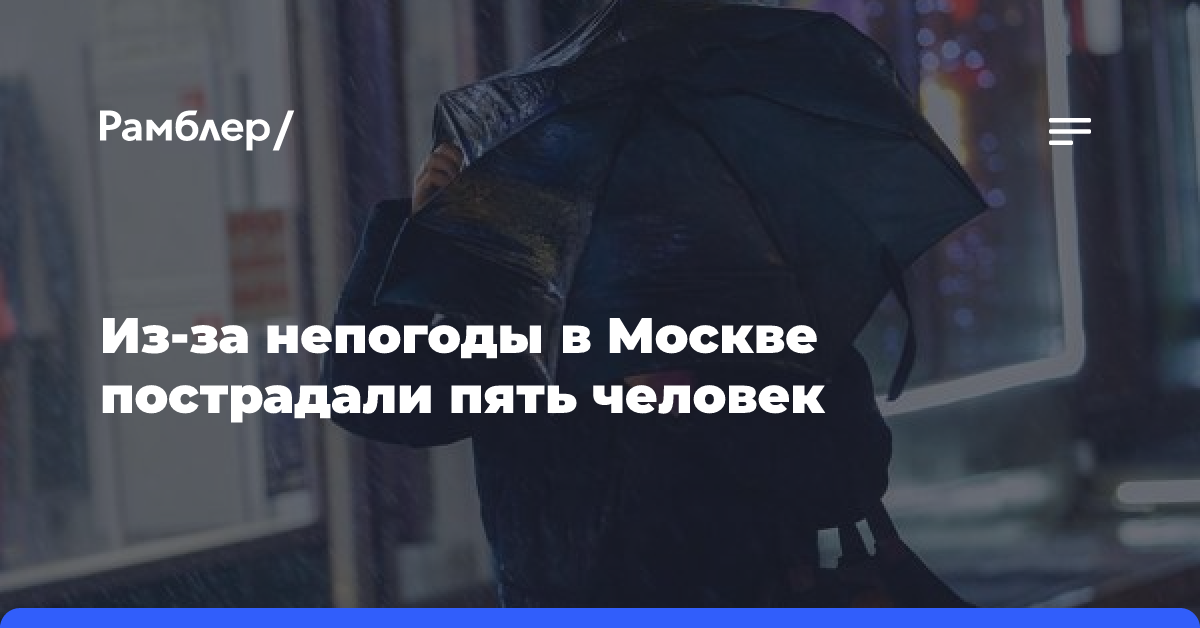 Из-за непогоды в Москве пострадали пять человек