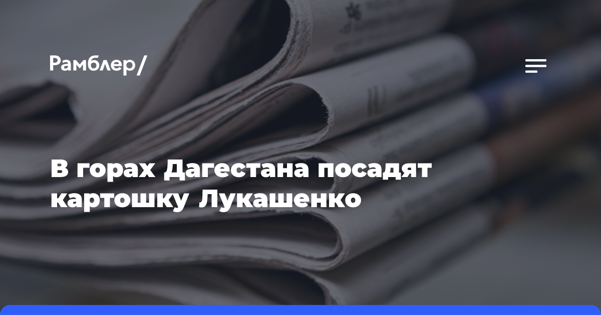 В горах Дагестана посадят картошку Лукашенко