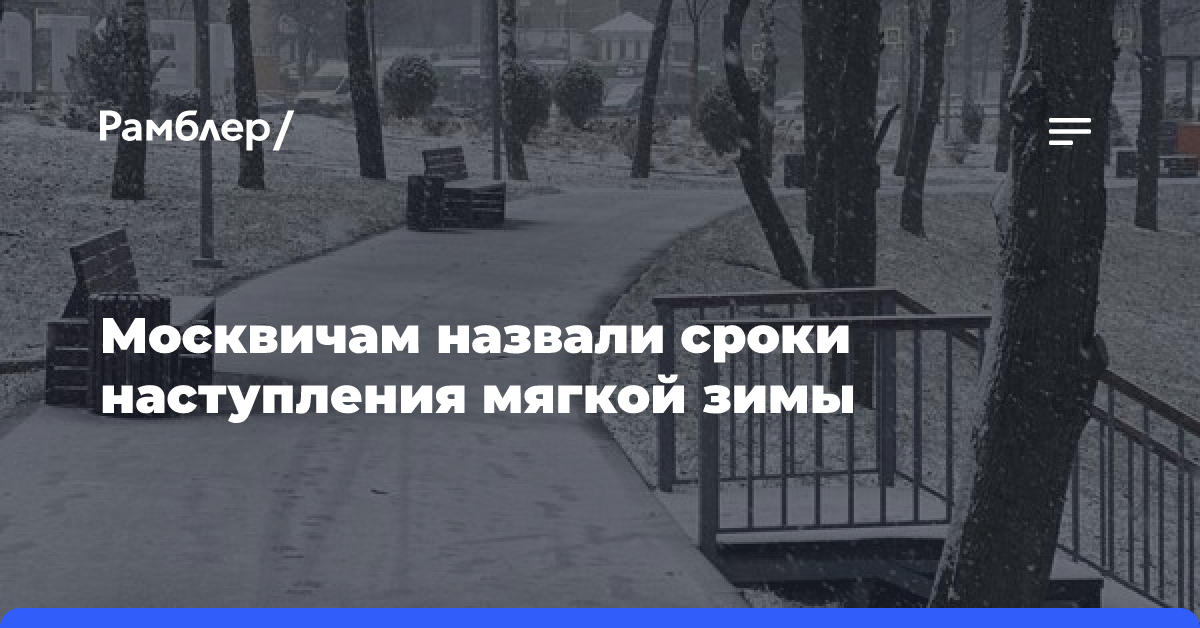 Москвичам спрогнозировали наступление мягкой зимы 25 ноября