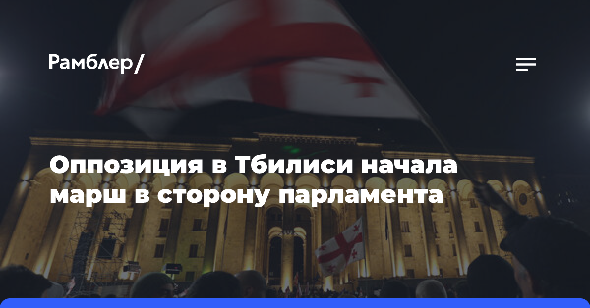 Оппозиция запланировала новый митинг у здания парламента Грузии