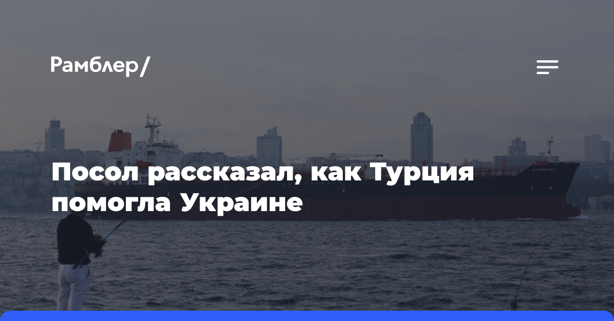 Посол Украины заявил, что Турция помогла Киеву закрытием проливов