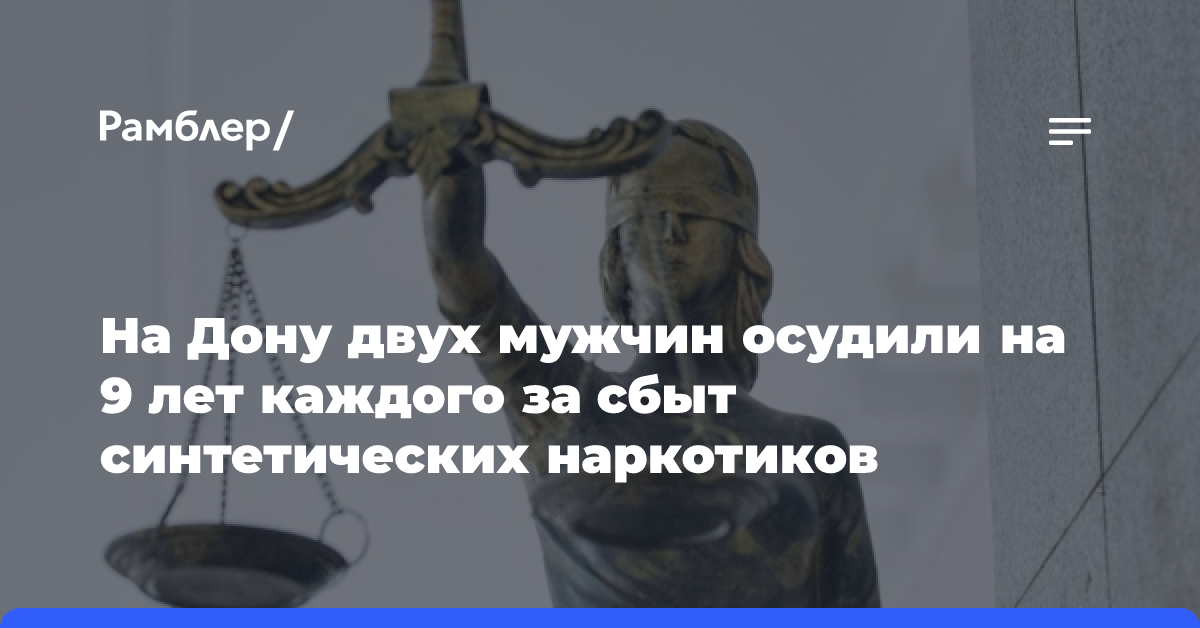 На Дону двух мужчин осудили на 9 лет каждого за сбыт синтетических наркотиков