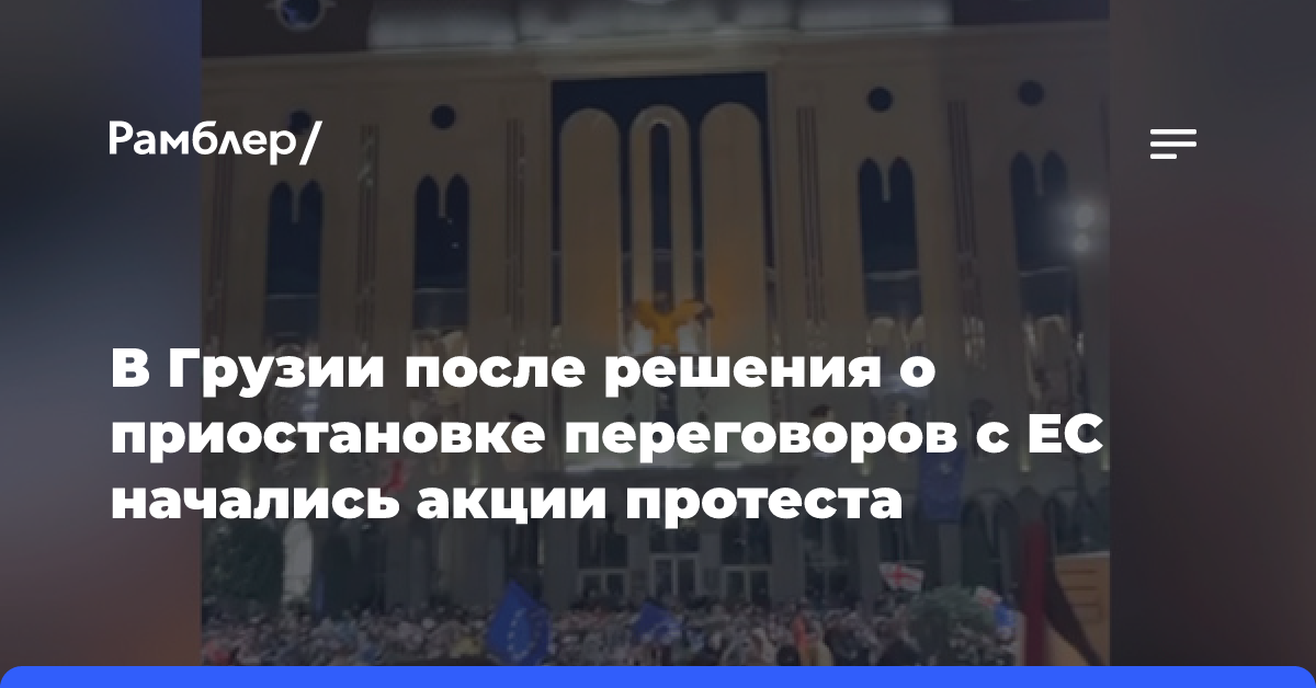 В Грузии после решения о приостановке переговоров с ЕС начались акции протеста