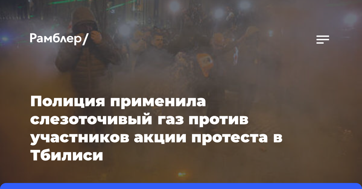 У здания парламента в Тбилиси начались столкновения протестующих с полицией