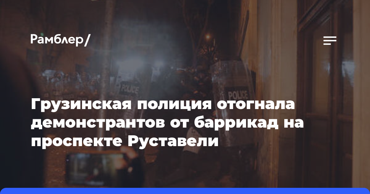 В Тбилиси у здания парламента начались столкновения митингующих с полицией