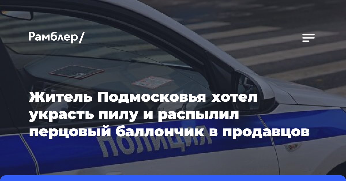 Житель Подмосковья хотел украсть пилу и распылил перцовый баллончик в продавцов