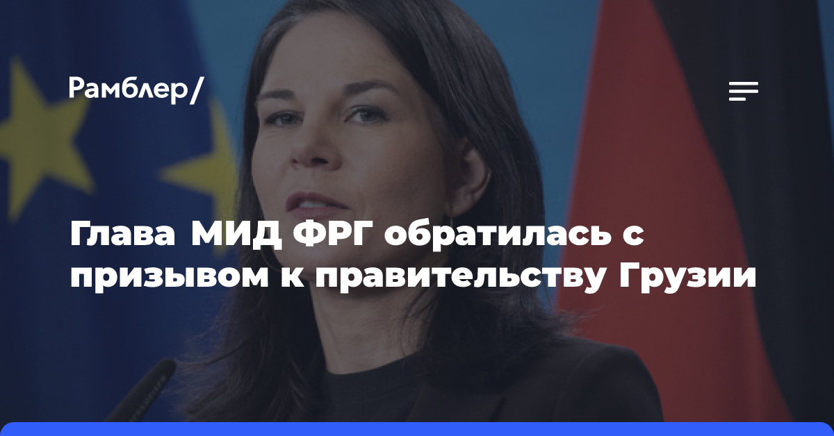 Глава МИД ФРГ призвала правительство Грузии пойти протестующим навстречу