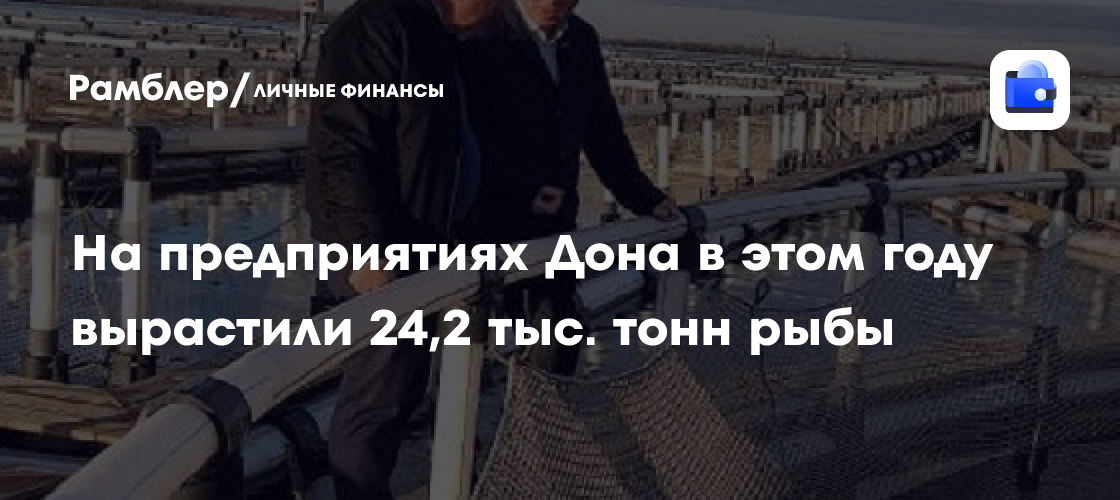 На предприятиях Дона в этом году вырастили 24,2 тыс. тонн рыбы