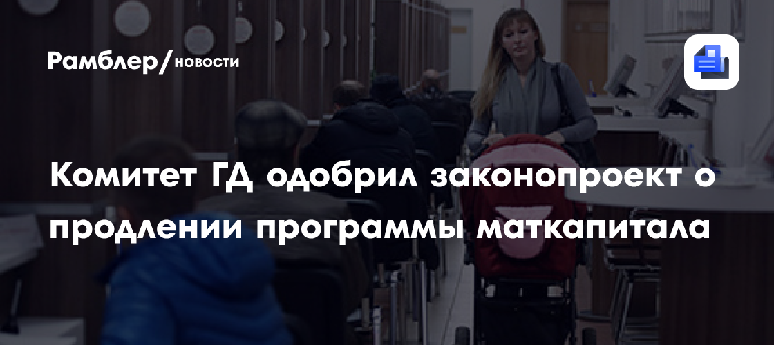 Останина: проект о продлении маткапитала до 2030 года могут рассмотреть в III чтении в феврале