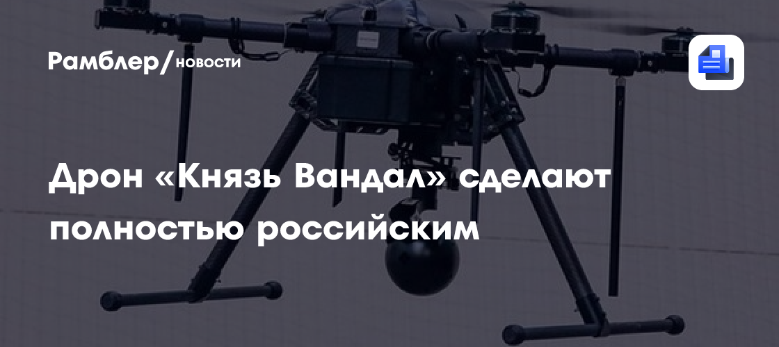 Гендиректор НПЦ Чадаев: дрон «Князь Вандал» станет полностью российским