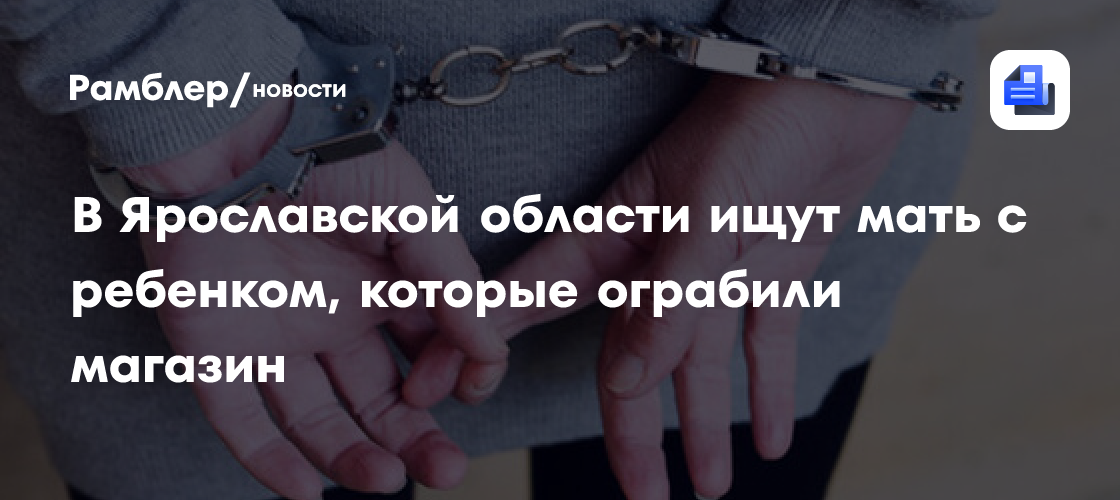 В Ярославской области ищут мать с ребенком, которые ограбили магазин