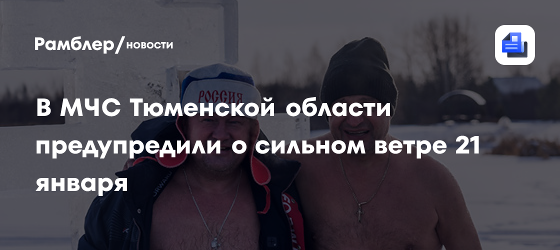 В МЧС Тюменской области предупредили о сильном ветре 21 января