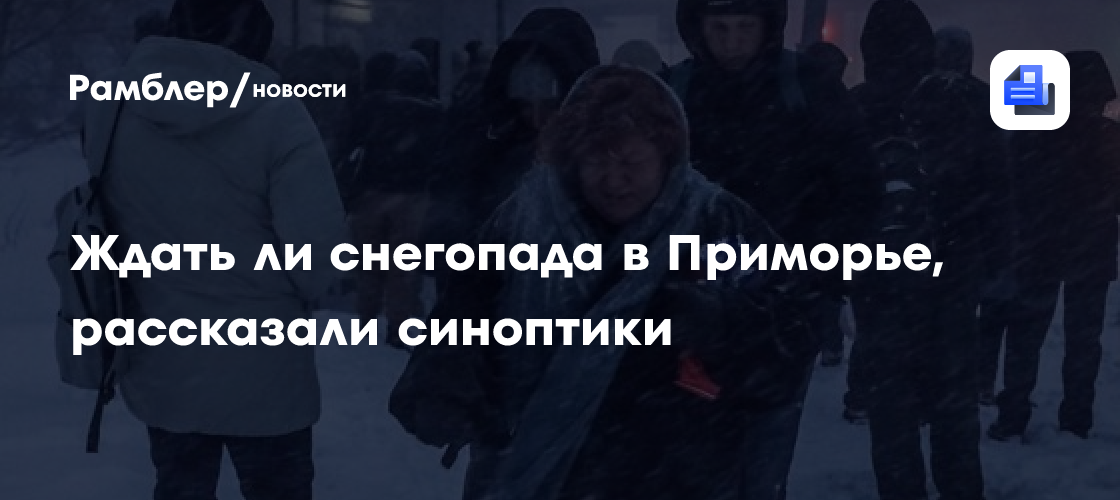 Ждать ли снегопада в Приморье, рассказали синоптики