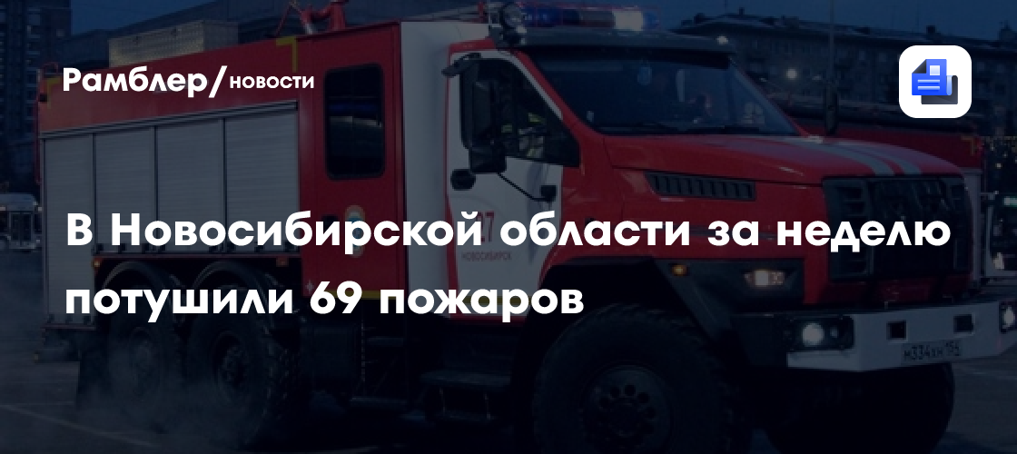 В Новосибирской области за неделю потушили 69 пожаров