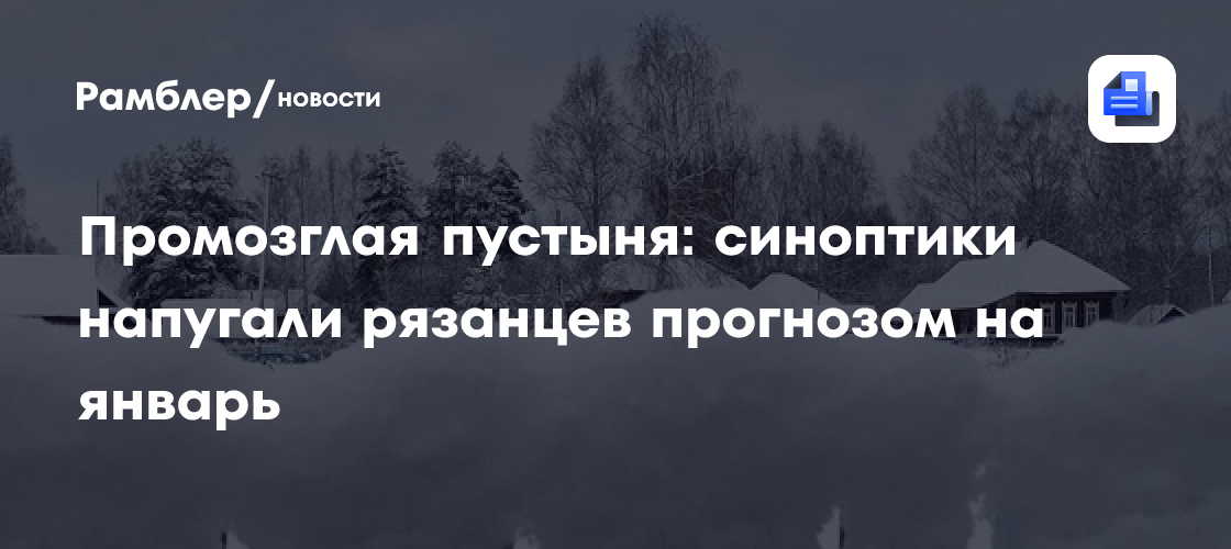 Промозглая пустыня: синоптики напугали рязанцев прогнозом на январь