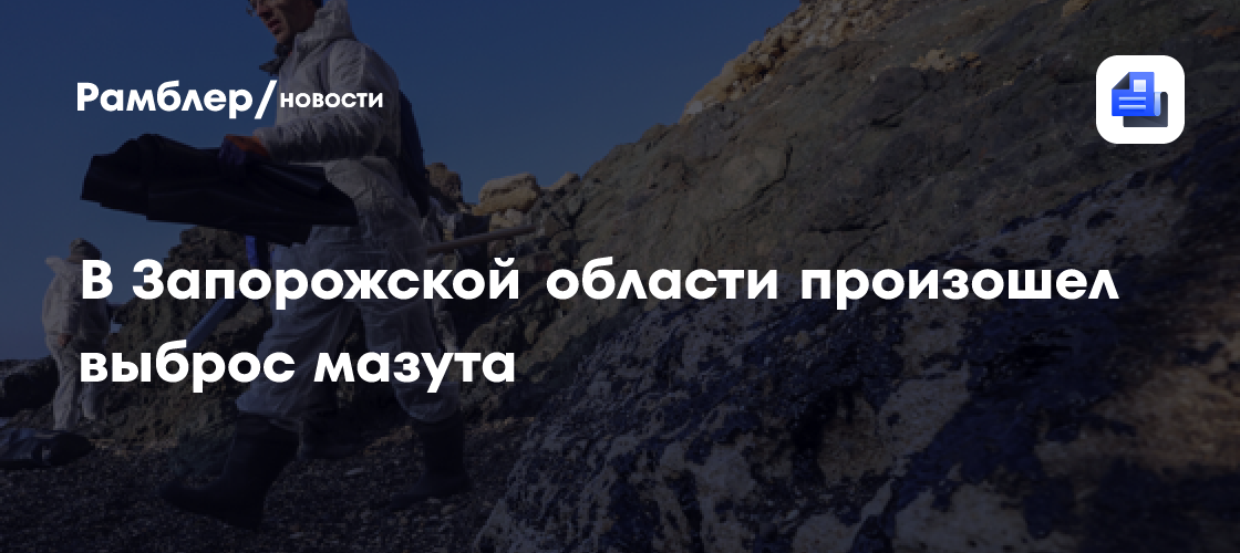 В Запорожской области после шторма произошел повторный выброс мазута