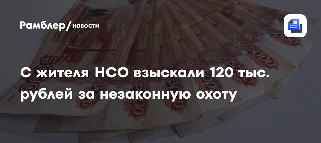 С жителя НСО взыскали 120 тыс. рублей за незаконную охоту