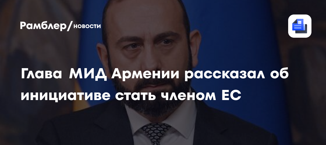 Глава МИД Армении рассказал об инициативе стать членом ЕС