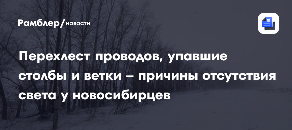 Перехлест проводов, упавшие столбы и сломанные ветки: энергетики ликвидируют последствия урагана в НСО