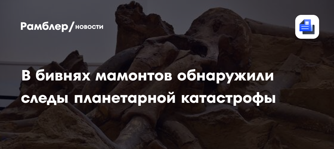 Исследователи обнаружили в бивнях мамонтов следы планетарной катастрофы