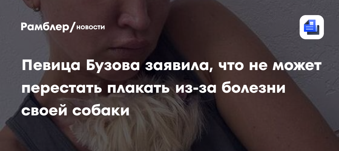 Ольга Бузова в слезах: любимая собака тяжело больна
