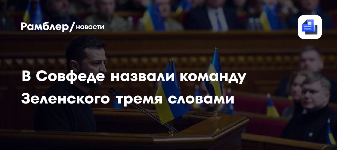 В Совфеде назвали команду Зеленского тремя словами