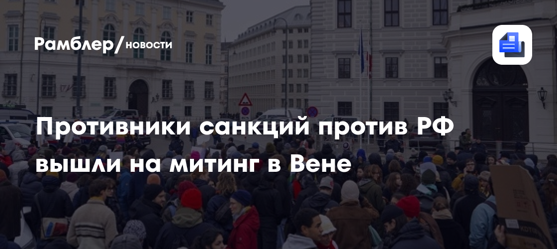 Противники санкций против РФ вышли на митинг в Вене