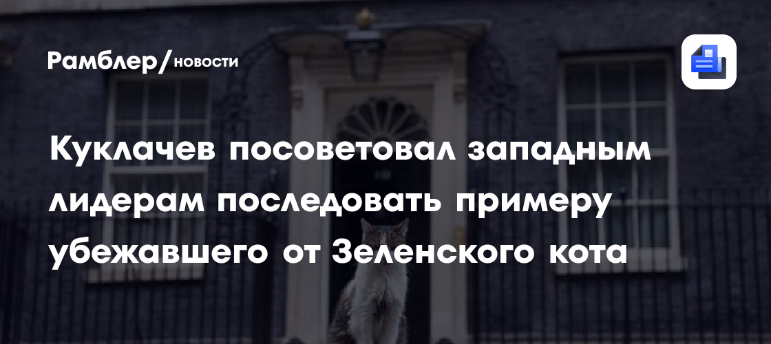 Куклачев посоветовал западным лидерам последовать примеру убежавшего от Зеленского кота