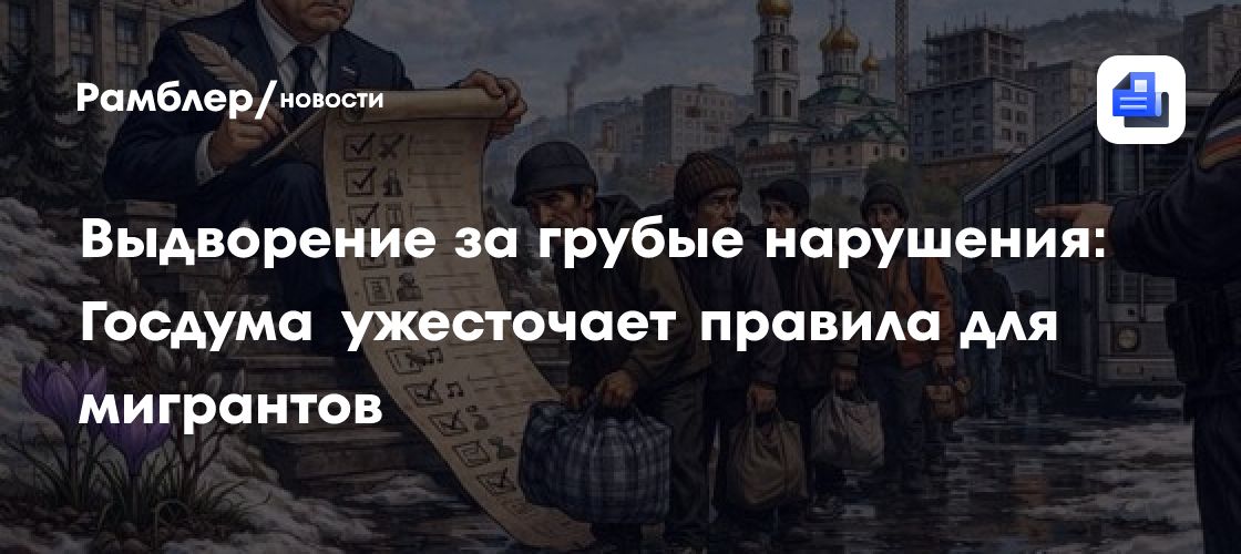Выдворение за грубые нарушения: Госдума ужесточает правила для мигрантов