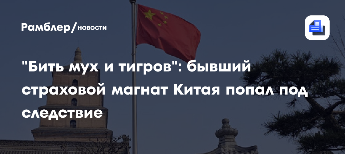 "Бить мух и тигров": бывший страховой магнат Китая попал под следствие