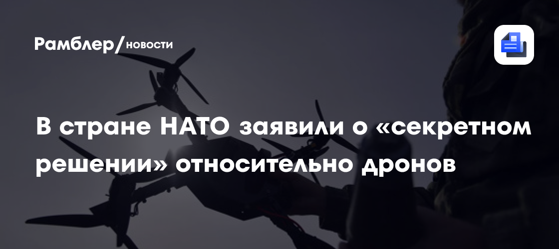 В Латвии заявили о «секретном решении» относительно дронов