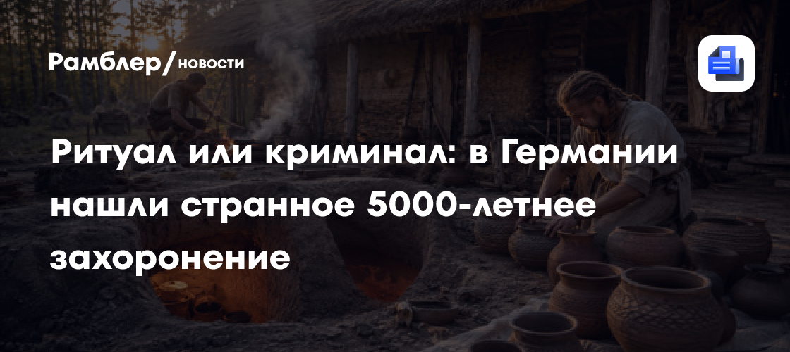 Ритуал или криминал: в Германии нашли странное 5000-летнее захоронение