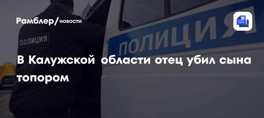 В Калужской области отец убил сына топором