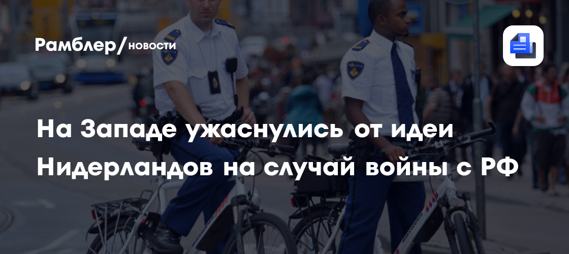 На Западе ужаснулись от идеи Нидерландов на случай войны с РФ