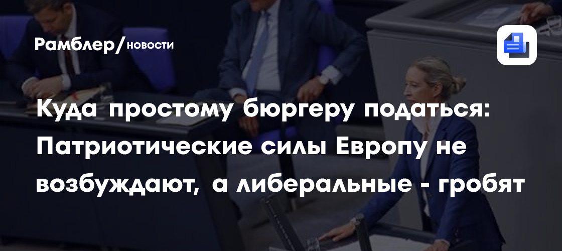 Куда простому бюргеру податься: Патриотические силы Европу не возбуждают, а либеральные - гробят
