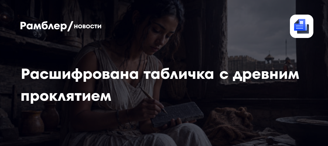 В Нидерландах расшифрована 1800-летняя табличка с древним проклятием