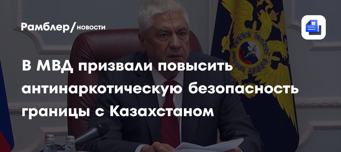 В МВД призвали повысить антинаркотическую безопасность границы с Казахстаном